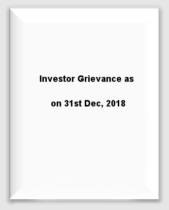 Quaterly - Investor Grievance 31st Dec 2018