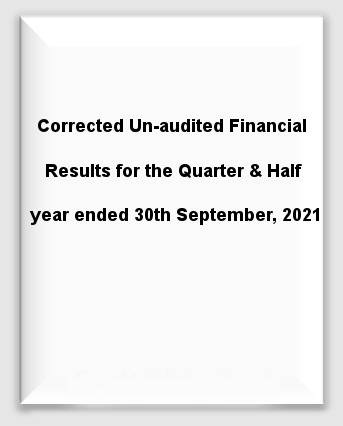 Outcome of the Board Meeting 11.11.2021