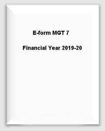 E-form MGT 7 FY 2019-20